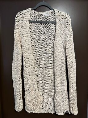 Free People Cream Crochet PCardigan Sweater XS/S